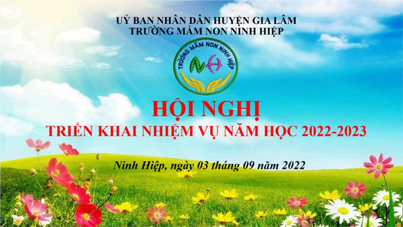 Hội nghị triển khai nhiệm vụ năm học 2022-2023 của trường mầm non Ninh Hiệp